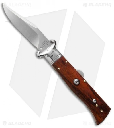 AGA Campolin 7.5" Calibro Humpback Automatic Knife Cocobolo (3.4" Satin) 1 AGA Campolin 7.5" Calibro Humpback Automatic Knife Cocobolo (3.4" Satin)