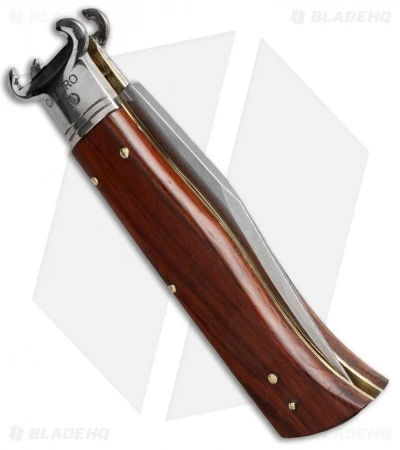 AGA Campolin 7.5" Calibro Humpback Automatic Knife Cocobolo (3.4" Satin) 2 AGA Campolin 7.5" Calibro Humpback Automatic Knife Cocobolo (3.4" Satin) - Image 2